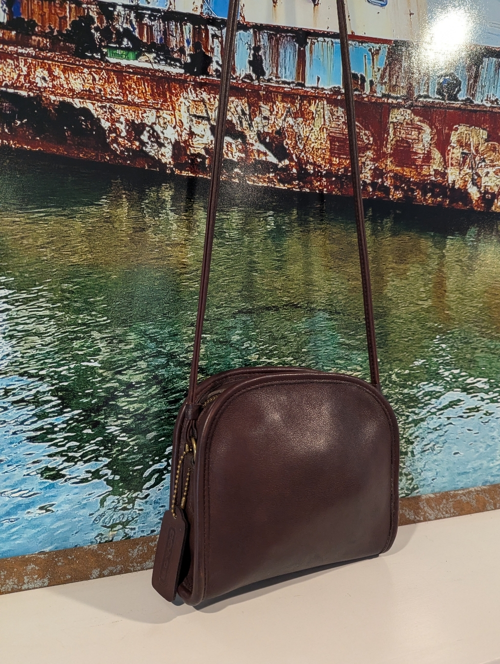 Vintage COACH 9017 brown Abbie Small Crossbody Bag With COACH Tag Attached - Picture 4 of 12